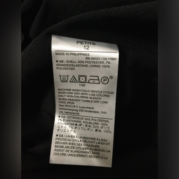 Banana Republic Factory SCULPTED BLOUSANT-WAIST MINI DRESS Black Size 12P - Picture 10 of 10